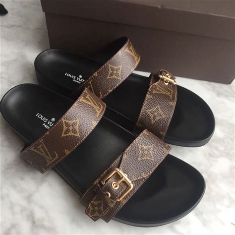 louis vuitton flippers|louis vuitton monogram sliders.